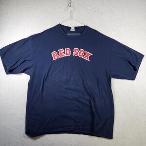 Vtg 2004 Curt Schilling Red Sox Tee 2XL Blue Lee‎ Sport MLB #38 Jersey Style